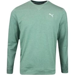 PUMA Golf Jumper - Cloudspun Crew Neck - Eucalyptus Htr AW23