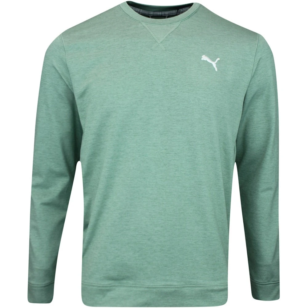 PUMA Golf Jumper - Cloudspun Crew Neck - Eucalyptus Htr AW23