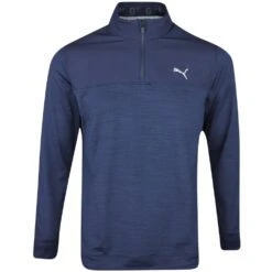 PUMA Golf Pullover - Cloudspun Colourblock QZ - Navy Blazer AW23