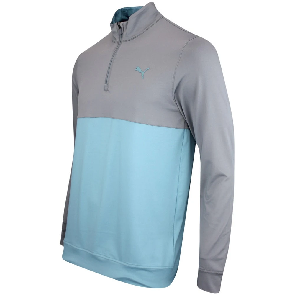 PUMA Golf Pullover - Gamer Colourblock QZ - Slate Sky AW23 - Image 2