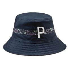 PUMA Golf Bucket Hat - Liberty Paisley Print - Navy Reversible AW23