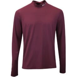 RLX Golf Base Layer - Peached Airflow LS Mock - Harvard Wine AW23