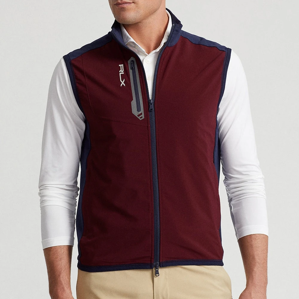 RLX Golf Gilet - Tech Terry Vest - Harvard Wine AW23 - Image 5