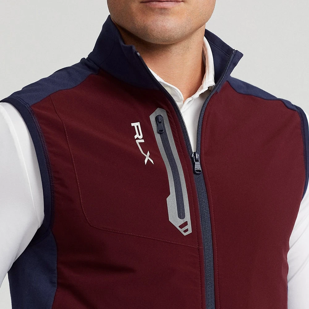 RLX Golf Gilet - Tech Terry Vest - Harvard Wine AW23 - Image 7
