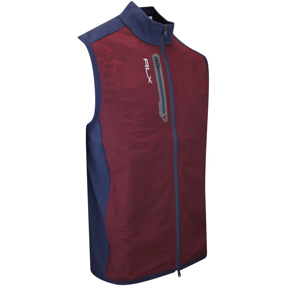 RLX Golf Gilet - Tech Terry Vest - Harvard Wine AW23 - Image 2