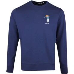 RLX Golf Jumper - Bear Logo Crew Neck - Refined Navy AW23