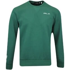 RLX Golf Jumper - Double Knit Crew Neck - Moss Agate AW23