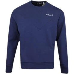 RLX Golf Jumper - Double Knit Crew Neck - Refined Navy AW23