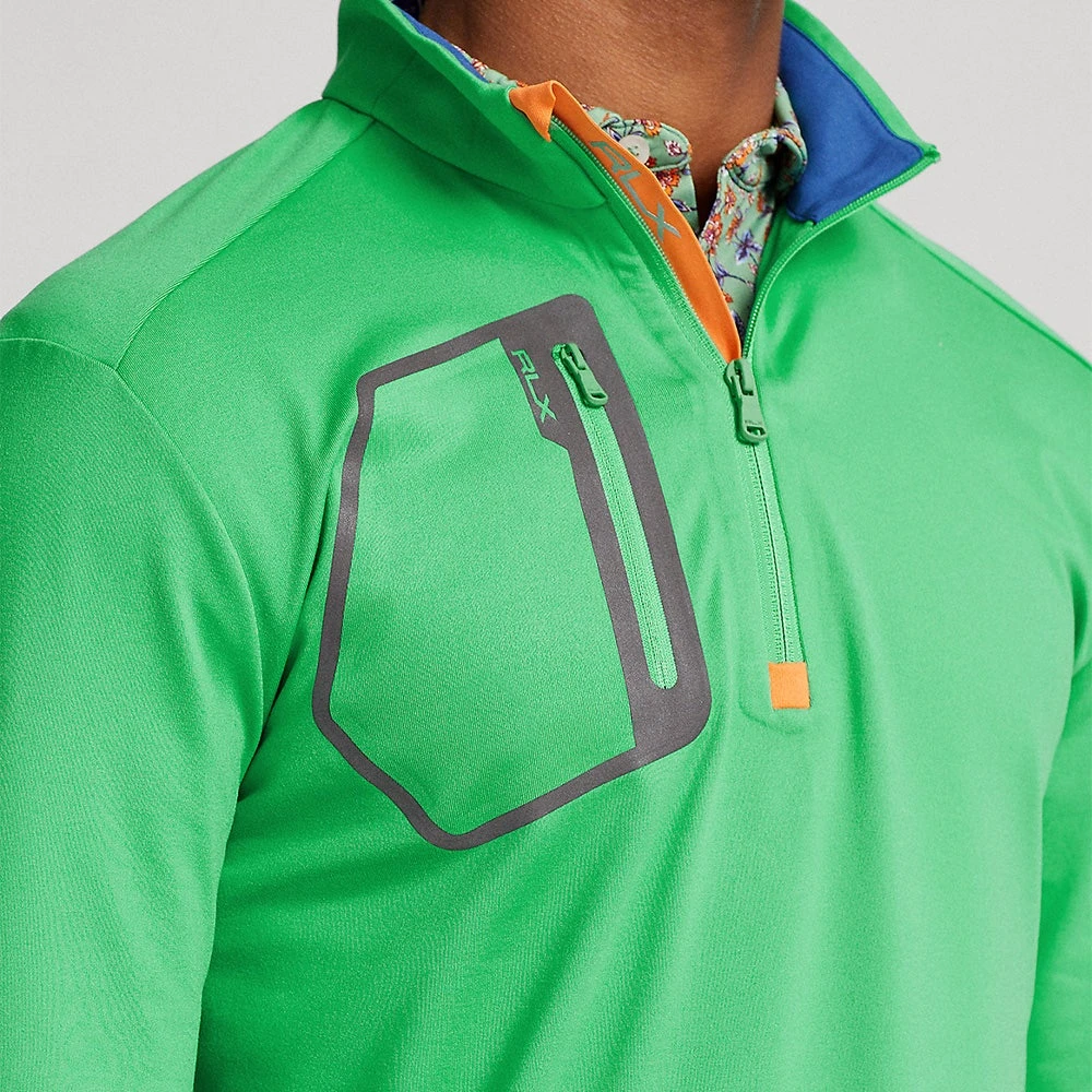 RLX Golf Pullover - Brushback Tech Jersey - Vineyard Green SS23 - Image 7