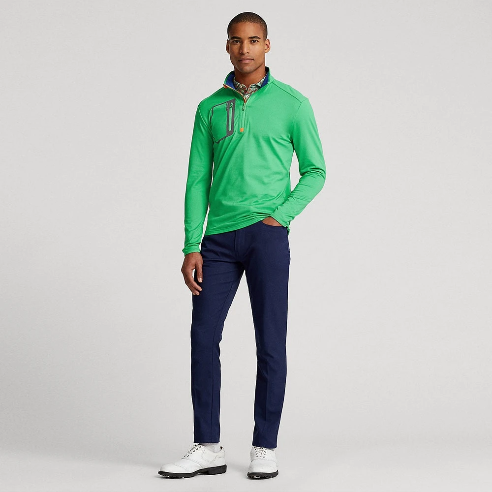RLX Golf Pullover - Brushback Tech Jersey - Vineyard Green SS23 - Image 9