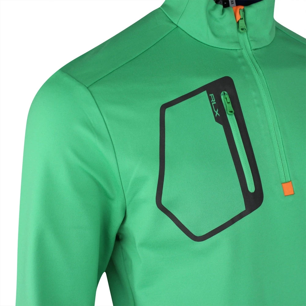 RLX Golf Pullover - Brushback Tech Jersey - Vineyard Green SS23 - Image 4