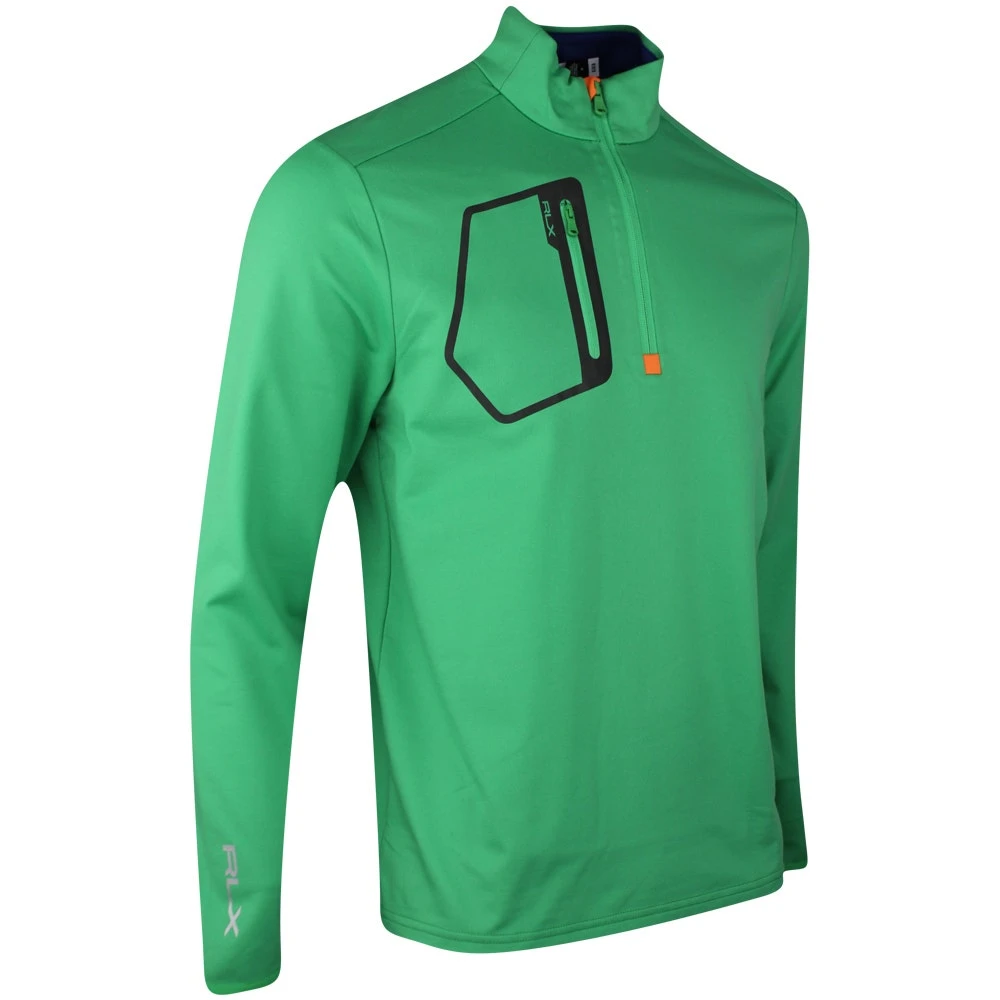 RLX Golf Pullover - Brushback Tech Jersey - Vineyard Green SS23 - Image 2