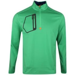 RLX Golf Pullover - Brushback Tech Jersey - Vineyard Green SS23