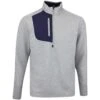 RLX Golf Pullover - Quilted Tech Jersey - Steel Heather AW23