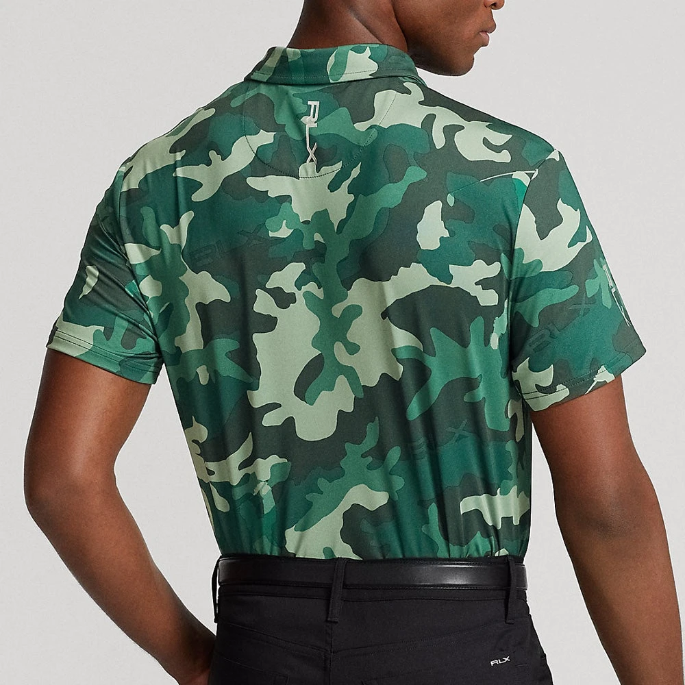 RLX Golf Shirt - Camo Driver Printed Airflow - Moss Agate AW23 - Image 6