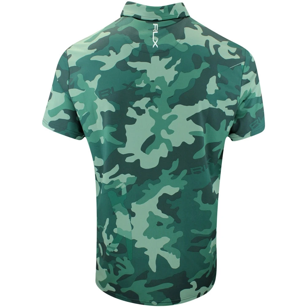 RLX Golf Shirt - Camo Driver Printed Airflow - Moss Agate AW23 - Image 3