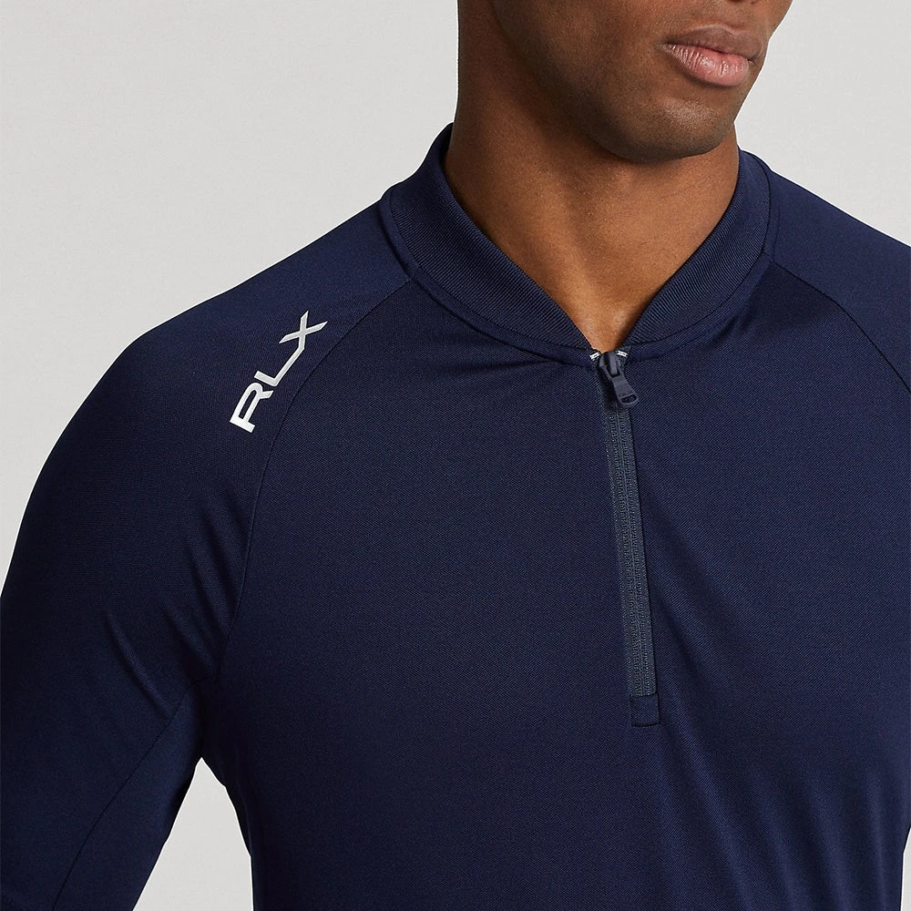 RLX Golf Shirt - Performance Pique QZ - French Navy SS23 - Image 7