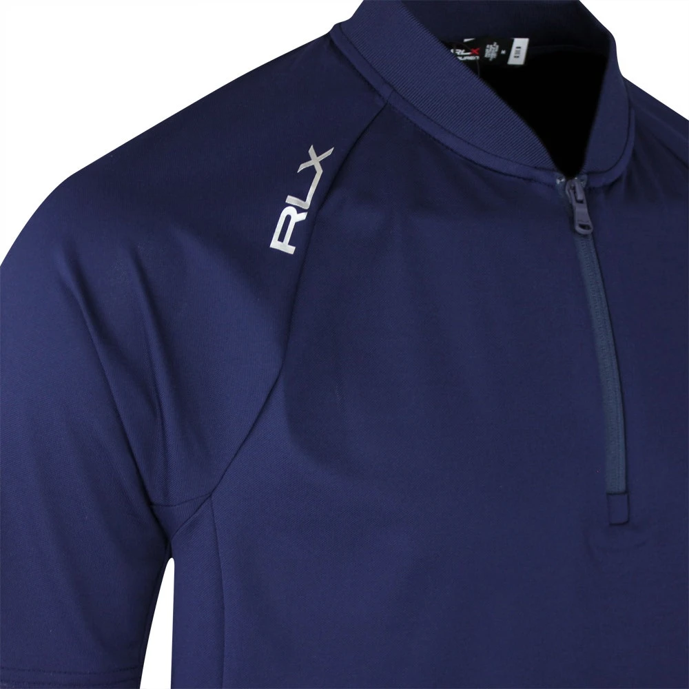 RLX Golf Shirt - Performance Pique QZ - French Navy SS23 - Image 4