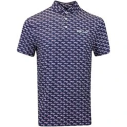 RLX Golf Shirt - Speedster Printed Airflow - Refined Navy AW23